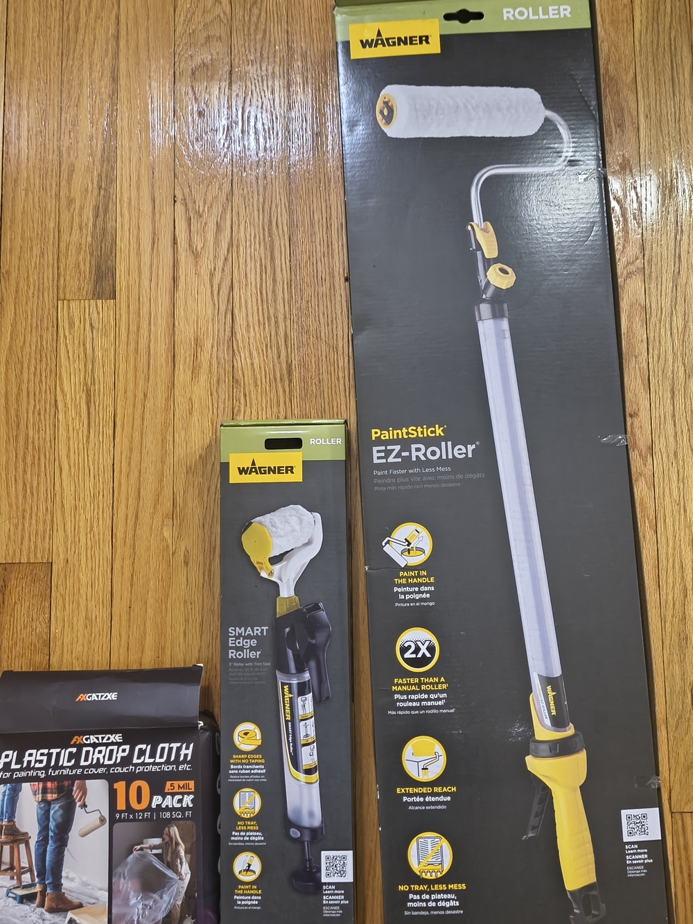 Wagner PaintStick EZ-Roller & Smart Edge Roller - Yellow/Black